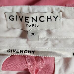 Givenchy Paris Pink Wool Blend Tailored Cropped Trousers Pants Size 38